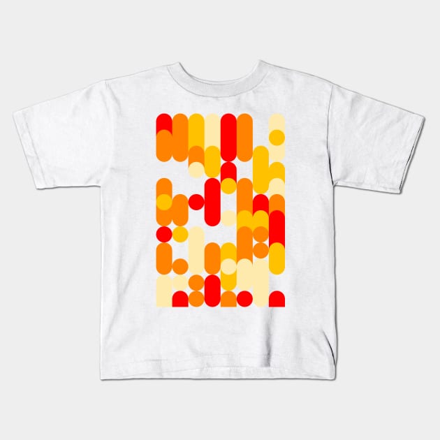 Colourful Geometric Animated Pattern Kids T-Shirt by Trendy-Now